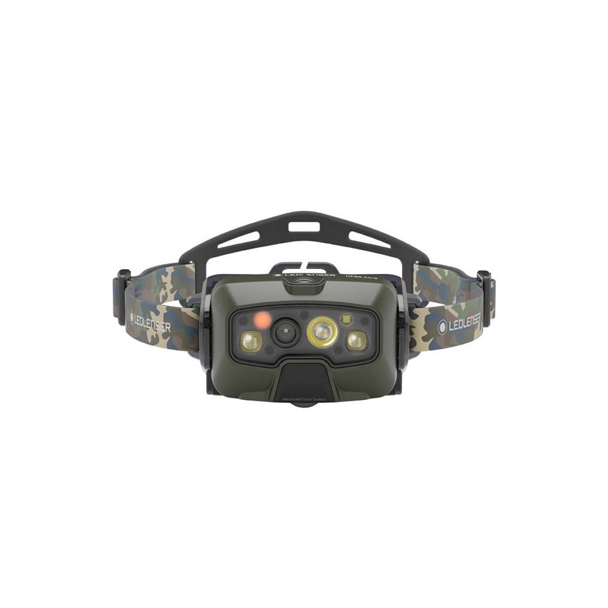 Ledlenser HF8R Core RGB - Lanterna Frontal Recarregável LED Dimerizável/3700 mAh IP68 1600 lm 90h Verde
