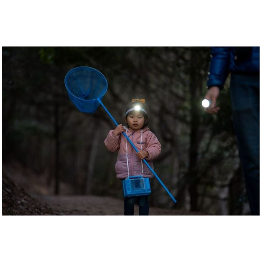 Ledlenser KIDBEAM4 RAINBOW - Lanterna infantil regulável LED/2xAAA IP44 roxa