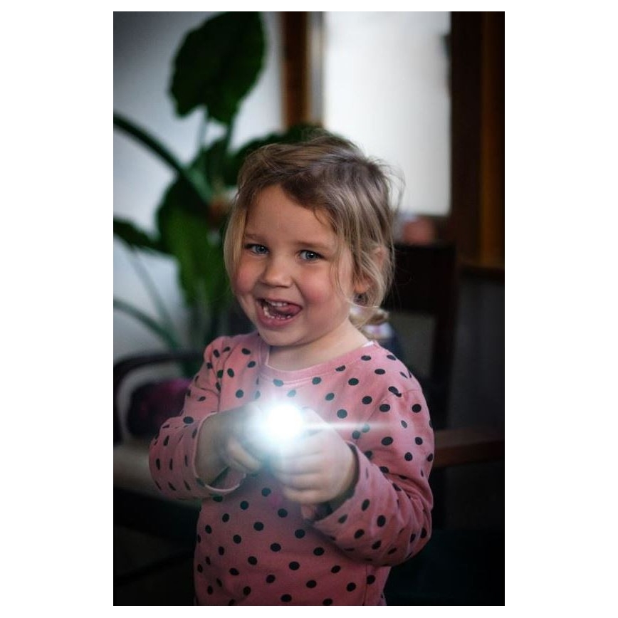 Ledlenser KIDBEAM4 RAINBOW - Lanterna infantil regulável LED/2xAAA IP44 roxa