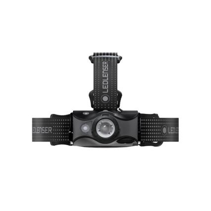 Ledlenser MH7 - LED dimerizável, lanterna frontal recarregável, 1550 mAh, IP54, 600 lm, 40 h, preto/cinzento