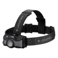 Ledlenser MH7 - LED dimerizável, lanterna frontal recarregável, 1550 mAh, IP54, 600 lm, 40 h, preto/cinzento