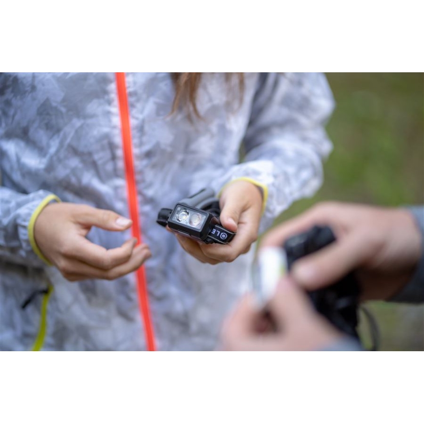 Ledlenser NEO5R - Lanterna frontal LED regulável recarregável LED/1800 mAh IP54 600 lm 35 h preta