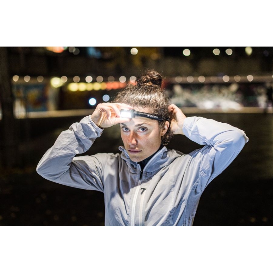 Ledlenser NEO5R - Lanterna frontal LED regulável recarregável LED/1800 mAh IP54 600 lm 35 h preta