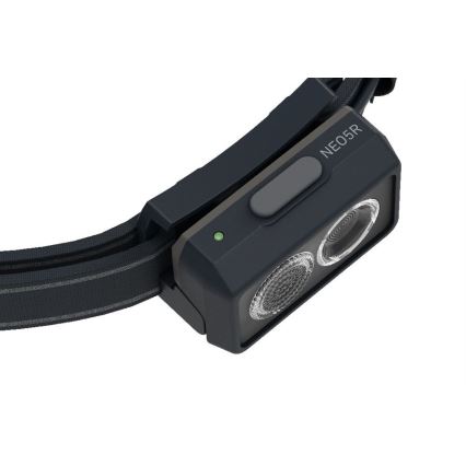 Ledlenser NEO5R - Lanterna frontal LED regulável recarregável LED/1800 mAh IP54 600 lm 35 h preta