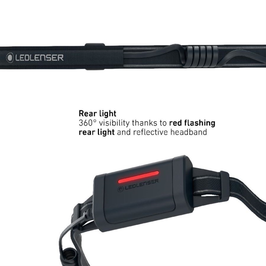 Ledlenser NEO5R - Lanterna frontal LED regulável recarregável LED/1800 mAh IP54 600 lm 35 h preta
