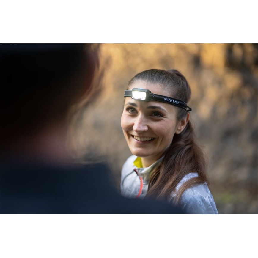 Ledlenser NEO5R - Lanterna frontal recarregável LED regulável, 1800 mAh, IP54, 600 lm, 35 h, azul