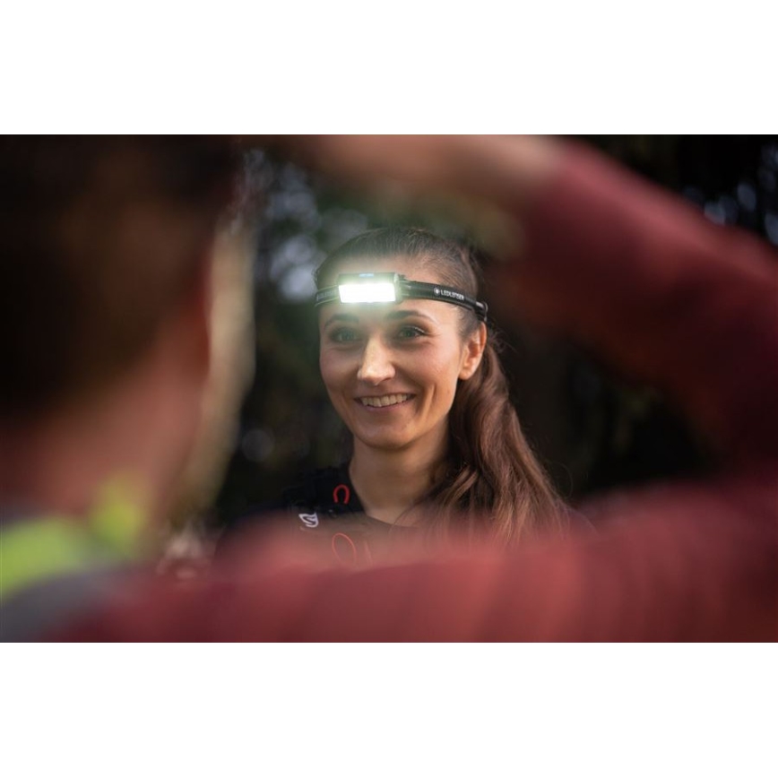 Ledlenser NEO9R - Lanterna frontal recarregável LED regulável LED/5000 mAh IP54 1200 lm 120h preta/azul