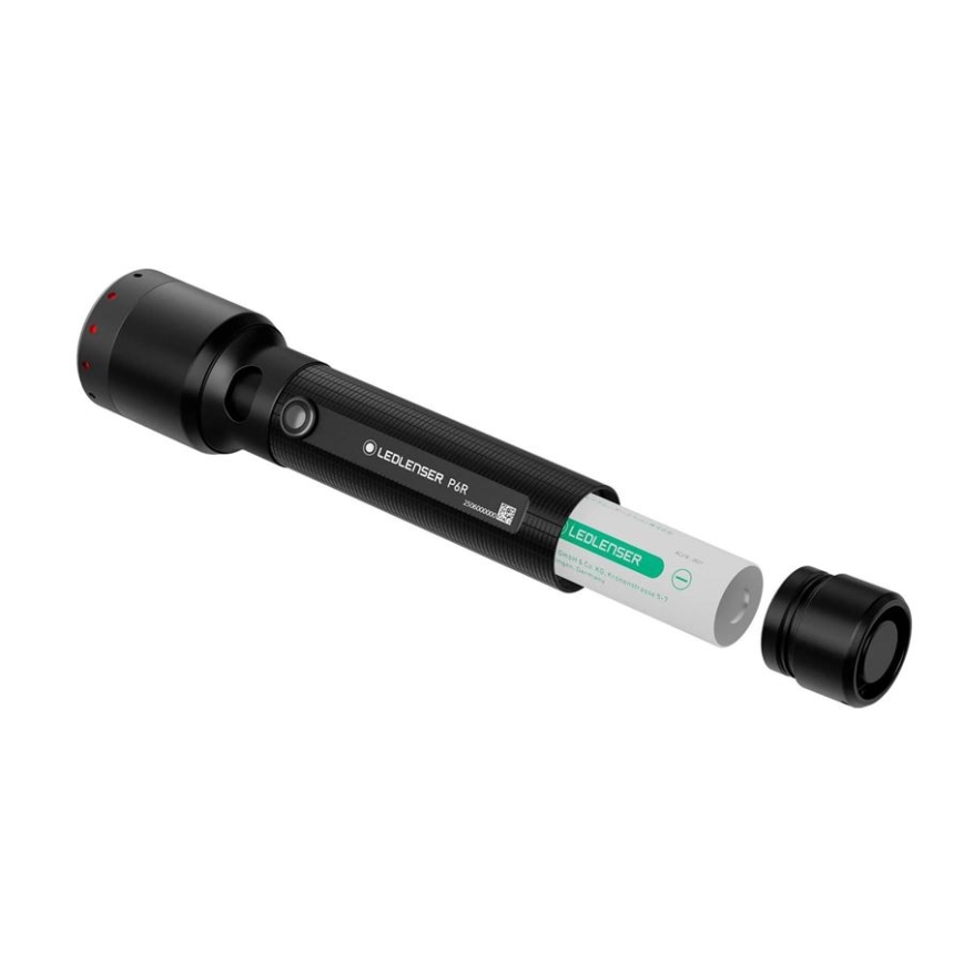 Ledlenser P6R - lanterna recarregável LED regulável / 3000 mAh IP68 1200 lm 65 h preta