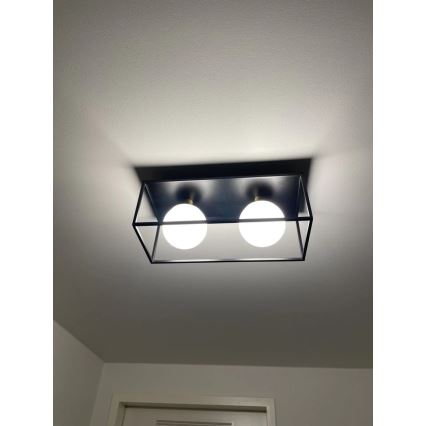 Ledvance - Aplique de parede exterior DECOR SQUARE 2xG9/28W/230V IP44