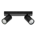 Ledvance - Aplique de parede LED direcional OCTAGON 2xGU10/3,4W/230V 2700K preto