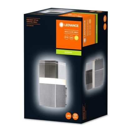 Ledvance - Aplique de parede LED para exterior CRYSTAL LED/4,5W/230V IP44