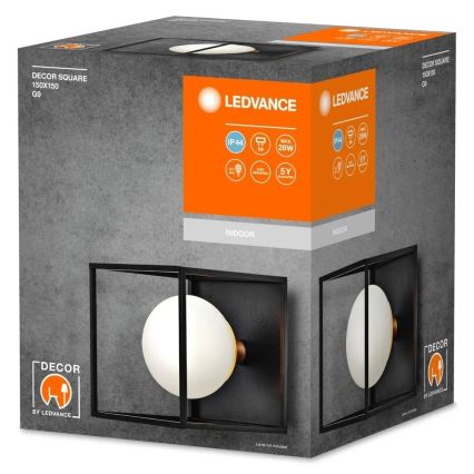 Ledvance - Aplique de parede para exterior DECOR SQUARE 1xG9/28W/230V IP44