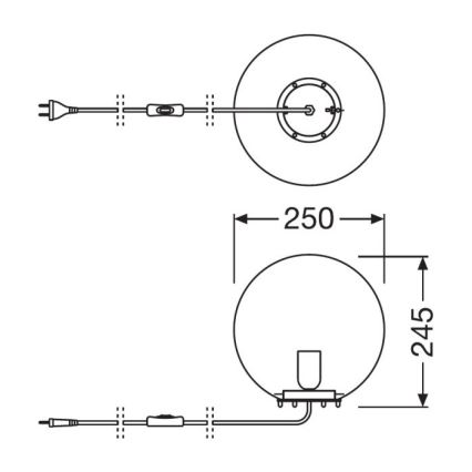 Ledvance - Candeeiro de mesa BUBBLE 1xE27/40W/230V rosa