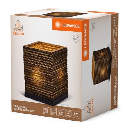 Ledvance - Candeeiro de mesa DECOR CARDBOARD 1xE27/15W/230V 20x20 cm