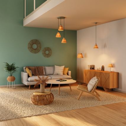 Ledvance - Candeeiro de mesa DECOR RAFFIA 1xE27/15W/230V bastão de ráfia