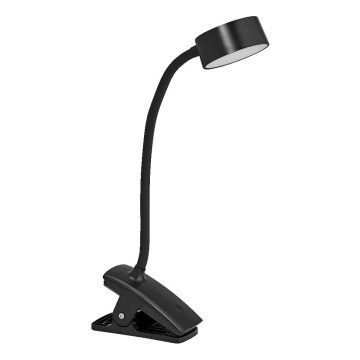 Ledvance - Candeeiro de mesa LED tátil dimável com clipe CYLINDER LED/4,8W/5V 3000-6500K preto