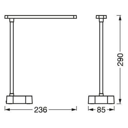 Ledvance - Candeeiro de mesa táctil LED com regulação PANAN LED/5,2W/5V