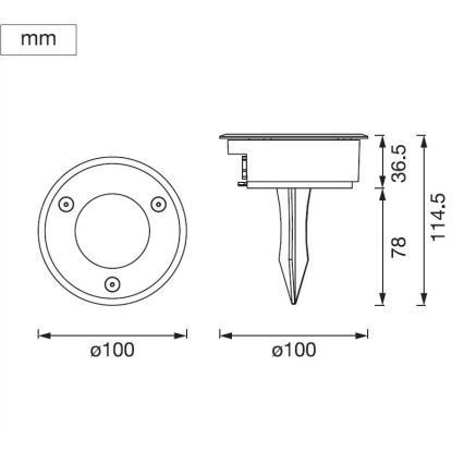 Ledvance - Candeeiro exterior LED ENDURA HYBRID SPIKE LED/1W/12V IP44