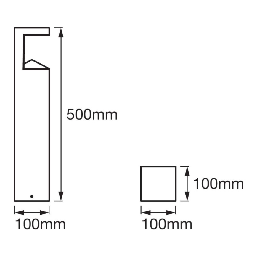 Ledvance - Candeeiro LED de exterior PYRAMID LED/9W/230V IP44 50 cm