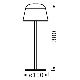 Ledvance - Candeeiro LED recarregável de exterior regulável TABLE LED/2,5W/5V IP54 preto