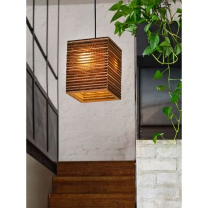 Ledvance - Candeeiro suspenso DECOR CARDBOARD 1xE27/15W/230V 25x25 cm