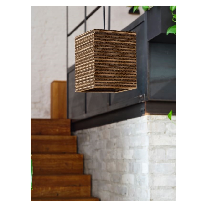 Ledvance - Candeeiro suspenso DECOR CARDBOARD 1xE27/15W/230V 25x25 cm