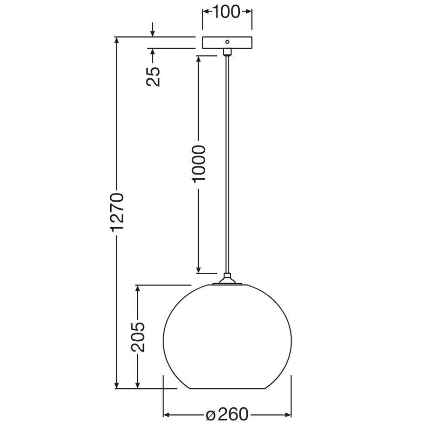 Ledvance - Candeeiro suspenso DECOR CARDBOARD 1xE27/15W/230V diâmetro 26 cm