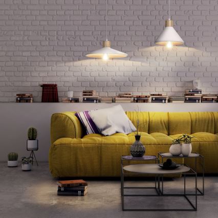 Ledvance - Candeeiro suspenso DECOR PLASTER 1xE27/25W/230V diâmetro 22 cm gesso branco