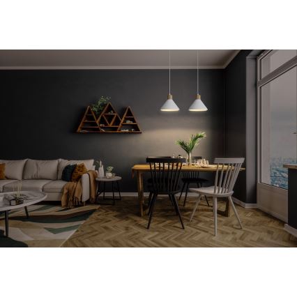 Ledvance - Candeeiro suspenso DECOR PLASTER 1xE27/25W/230V diâmetro 22 cm gesso branco