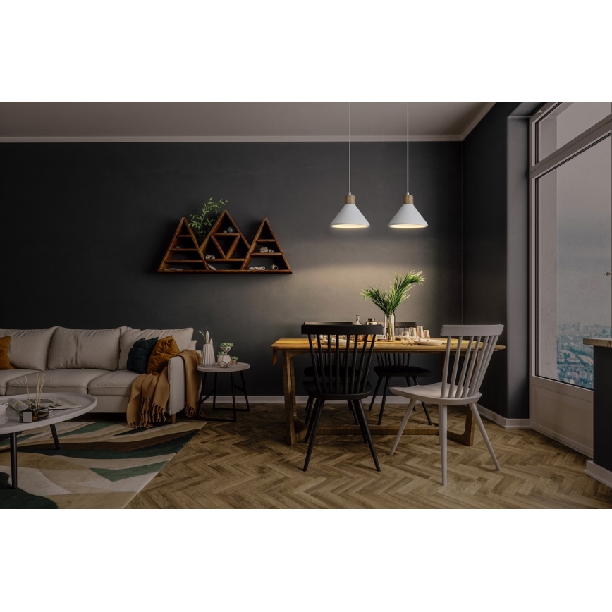 Ledvance - Candeeiro suspenso DECOR PLASTER 1xE27/25W/230V diâmetro 22 cm gesso branco