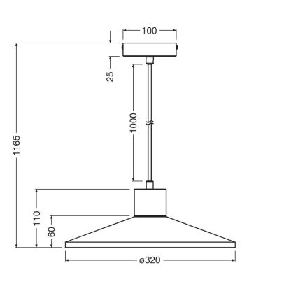 Ledvance - Candeeiro suspenso DECOR PLASTER 1xE27/25W/230V diâmetro 32 cm gesso branco