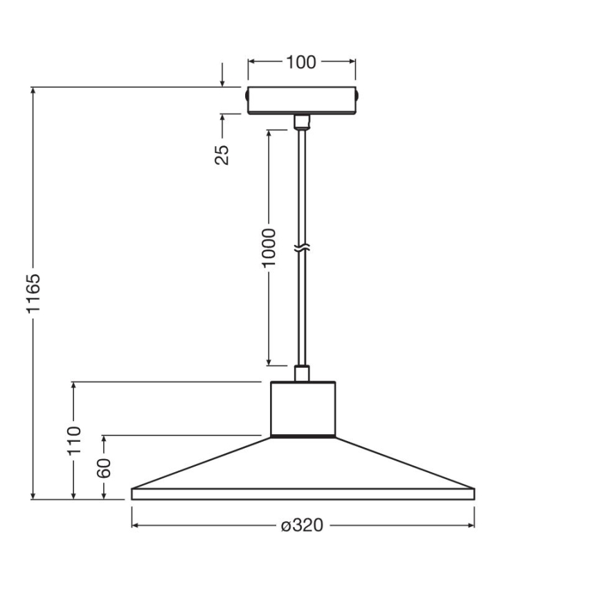 Ledvance - Candeeiro suspenso DECOR PLASTER 1xE27/25W/230V diâmetro 32 cm gesso branco