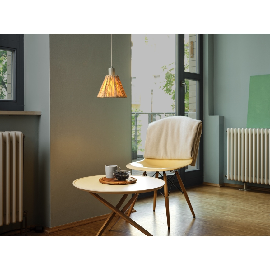 Ledvance - Candeeiro suspenso DECOR RAFFIA 1xE27/15W/230V