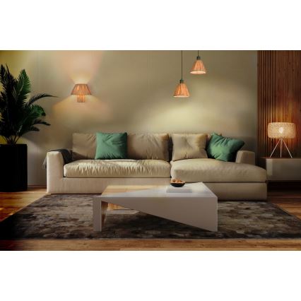 Ledvance - Candeeiro suspenso DECOR RAFFIA 1xE27/15W/230V