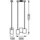 Ledvance - Candelabro suspenso LED com regulação DECOR WOOD 3xLED/7W/230V Wi-Fi