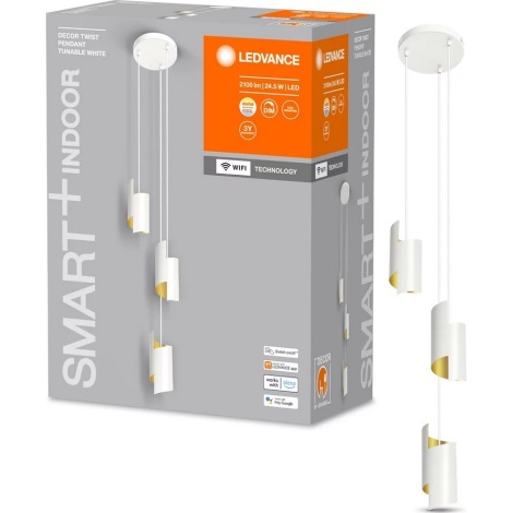 Ledvance - Candelabro suspenso LED com regulação SMART+ DECOR 3xLED/8W/230V branco Wi-Fi