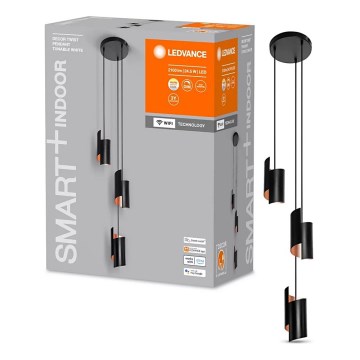 Ledvance - Candelabro suspenso LED com regulação SMART+ DECOR 3xLED/8W/230V preto Wi-Fi
