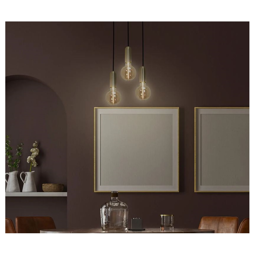 Ledvance - Candelabro suspenso PENDULUM ROUND 1xE27/15W/230V dourada