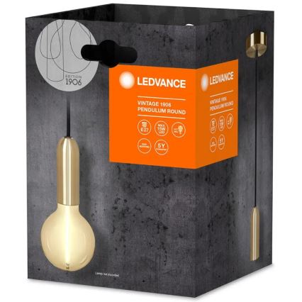 Ledvance - Candelabro suspenso PENDULUM ROUND 1xE27/15W/230V dourada