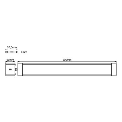 Ledvance - CONJUNTO 2x iluminação de armário de cozinha com sensor CABINET LED/11W/230V 3000K