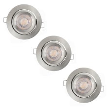 Ledvance - CONJUNTO 3x Focos de encastrar LED com regulação SIMPLE LED/4,9W/230V