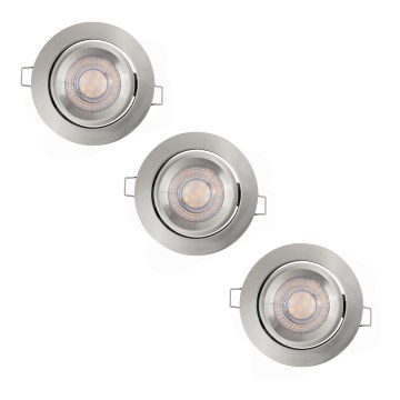 Ledvance - Conjunto de 3 luminárias LED encastráveis reguláveis SIMPLE LED/4,9W/230V