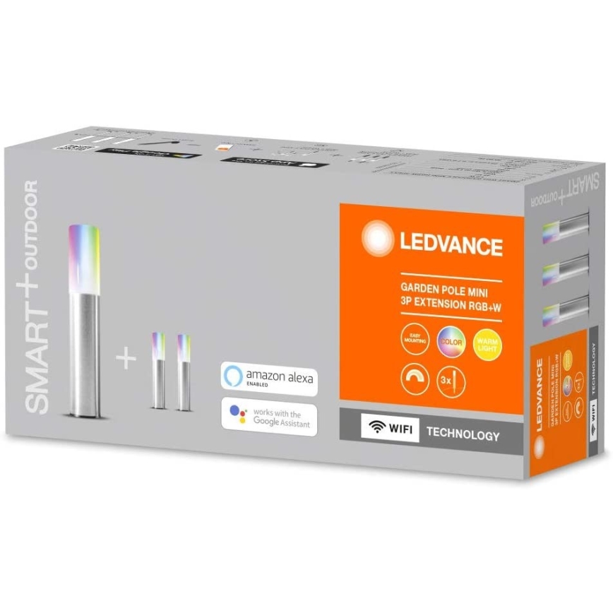 Ledvance - CONJUNTO de extensão 3x Candeeiro exterior LED RGBW SMART+ MINI 3xLED/1,9W/230V IP44 Wi-Fi