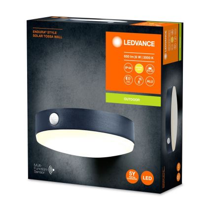 Ledvance - Luminária de parede solar LED com sensor de movimento e crepúsculo ENDURA STYLE LED/6W/3,7V 1420 mAh IP44