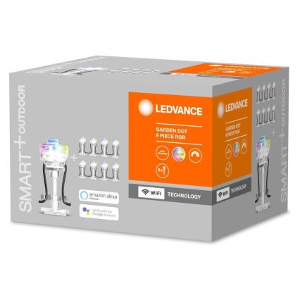 Ledvance - Conjunto de extensão exterior LED RGB SMART+ DOT 9xLED/2,5W/230V IP65 Wi-Fi