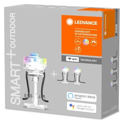 Ledvance - Conjunto de extensão exterior LED RGB SMART+ DOT 3xLED/0,7W/230V IP65 Wi-Fi