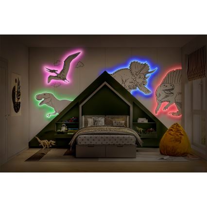 Ledvance - Fita LED RGB dimerizável FLEX 5m LED/10W/230V + comando à distância