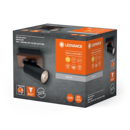 Ledvance - Foco de parede LED DECOR MERCURY 1xGU10/3,4W/230V