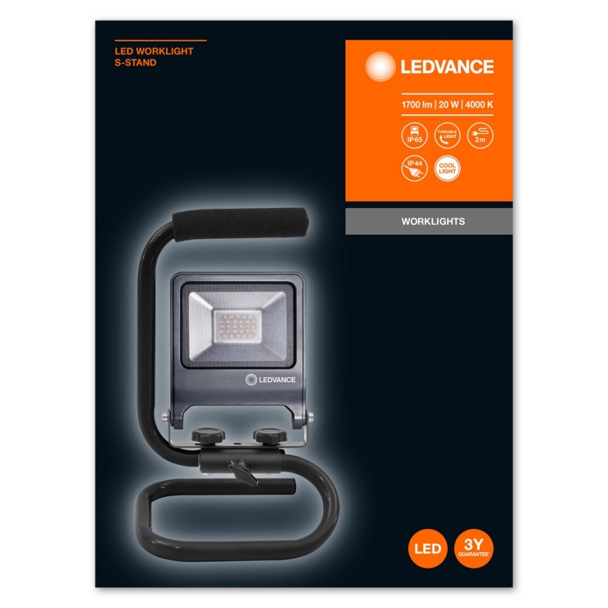 Ledvance - Holofote com pega LED S-STAND LED/20W/230V IP65
