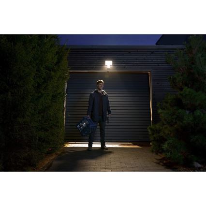 Ledvance - Holofote de parede exterior LED com sensor FLOOD LED/15W/230V IP55